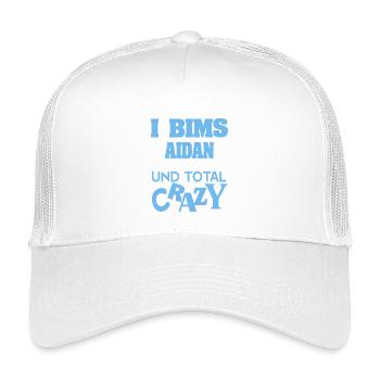 Crazy Aidan - Kinder Trucker-Cap - Weiß - Vorne