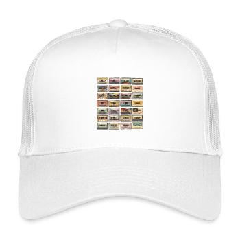 Kassettenkassetten Retro 80er Musik-Mixtape - Kinder Trucker-Cap - Weiß - Vorne