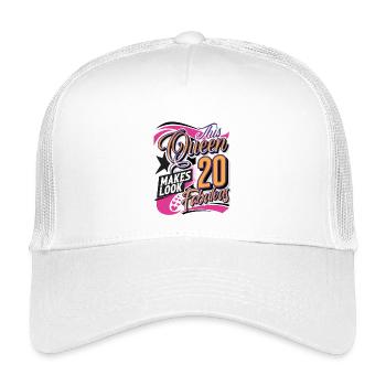 Reine du 20e anniversaire - Casquette trucker enfant - blanc - Devant