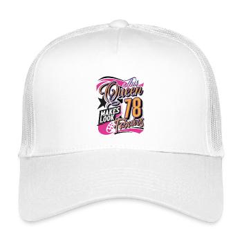 Reine du 78e anniversaire - Casquette trucker enfant - blanc - Devant