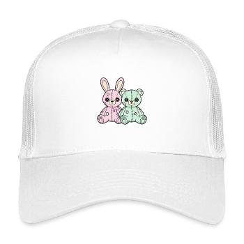 Goth Bunny Horror Rabbit Gothic Creepy Creepy - Kids’ Trucker Cap - white - Front