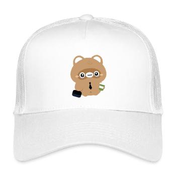 Müder Biber - Kinder Trucker-Cap - Weiß - Vorne
