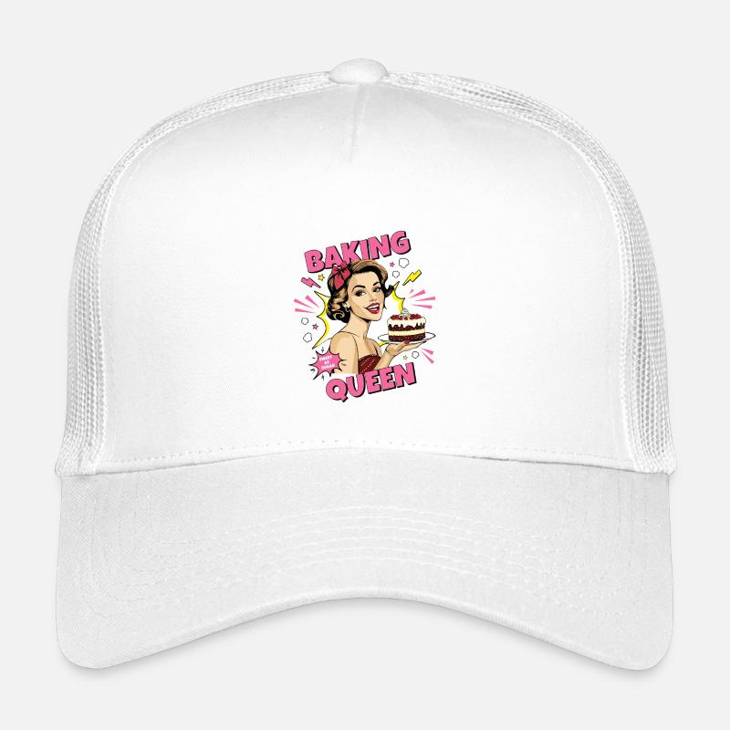 Backen Torte Backkönigin Backfee Bäckerin Pop Art Kinder Trucker-Cap