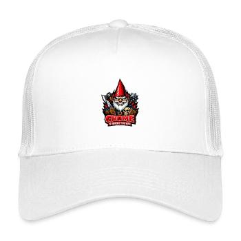 Evil Gnome, Dark Gnome, Goth Gnome, Funny Gnome - Kids’ Trucker Cap - white - Front