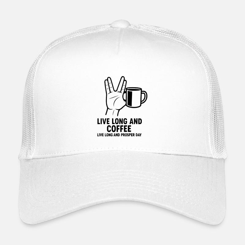 Live Long and Coffee - Kinder Trucker-Cap - Weiß