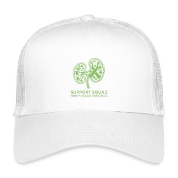 Kidney Awareness Shamrock Ribbon - Kids’ Trucker Cap - white - Front