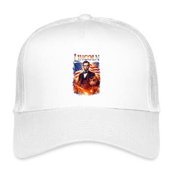 Lincolns Flammendes Freiheitsbild - Kinder Trucker-Cap - Weiß - Vorne