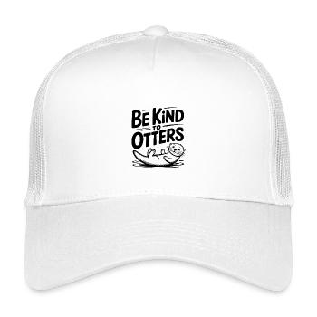Soyez gentils avec les loutres - Casquette trucker enfant - blanc - Devant