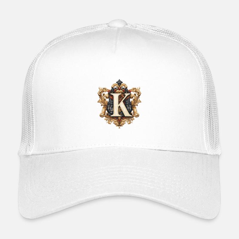 K Buchstabe Name Krone Kinder Trucker-Cap