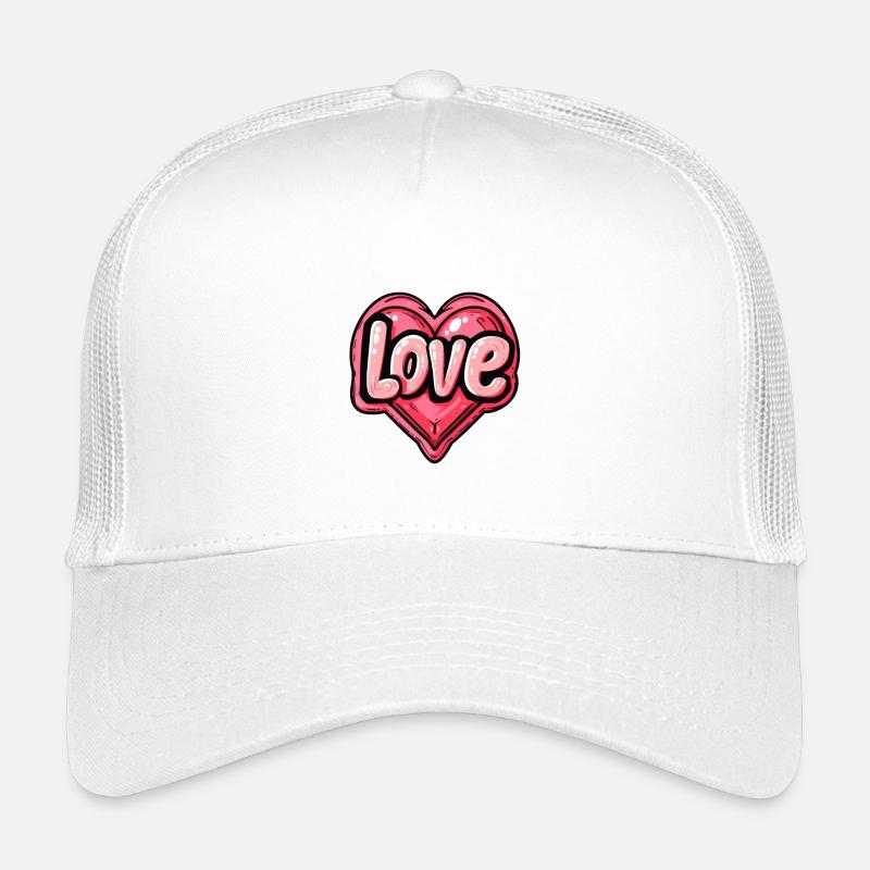 Liebe - Kinder Trucker-Cap - Weiß