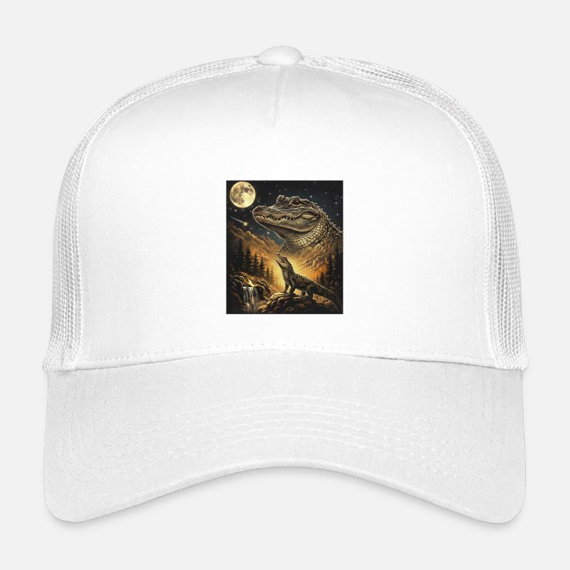 Moon Crocodile Forest Howl Moonlight Kids’ Trucker Cap