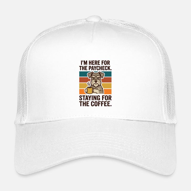 Je suis ici pour le salaire, je reste pour le café Casquette trucker enfant