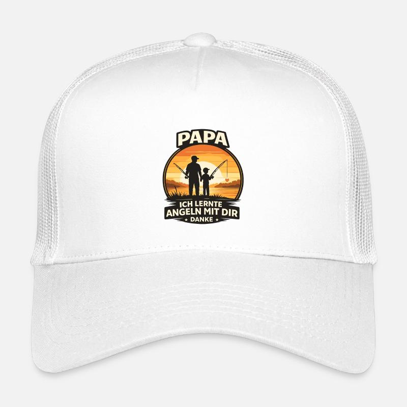 Papa Angeln Mit Dir Danke Retro Vatertag Geschenk Kinder Trucker-Cap