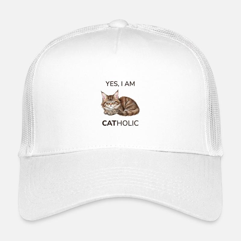 Ja, ich bin katholisch - Kinder Trucker-Cap - Weiß