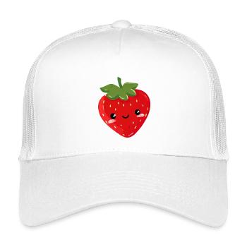 Strawberry Cute - Kids’ Trucker Cap - white - Front
