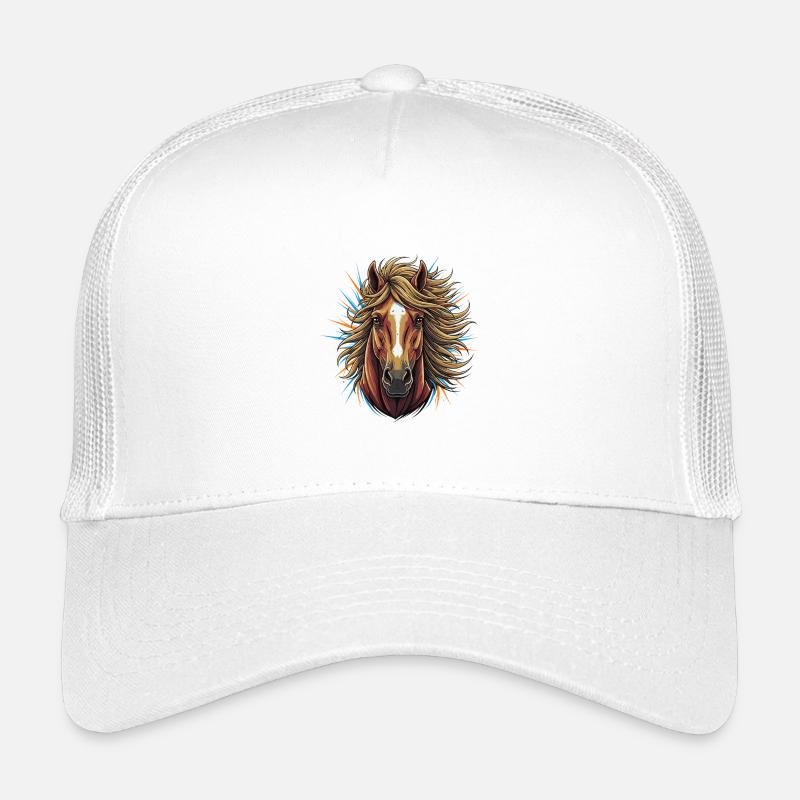 Horse Head Neon Explosion Kids’ Trucker Cap