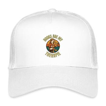 Books Are My Therapy Shirt – Funny Goose Reading T - Kinder Trucker-Cap - Weiß - Vorne