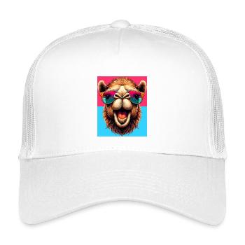 camel - Kids’ Trucker Cap - white - Front