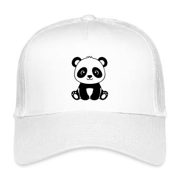 Süßes Panda-Baby – Schwarz und Weiß - Kinder Trucker-Cap - Weiß - Vorne