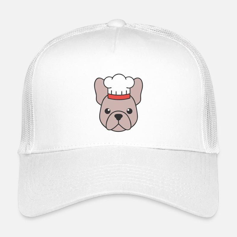 Logo de la tête de chapeau de chef Frenchie Casquette trucker enfant