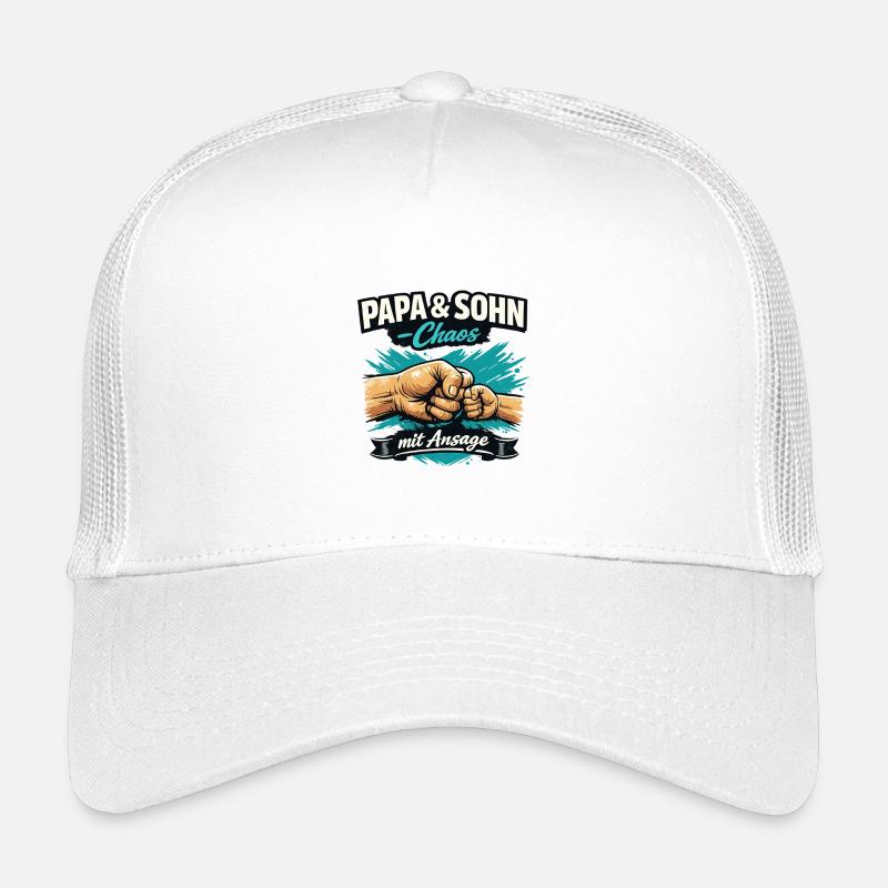 Papa und Sohn Chaos mit Ansage Statement Kinder Trucker-Cap