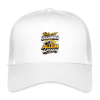 Bitte nicht zusammen allein lassen Statement - Kinder Trucker-Cap - Weiß - Vorne