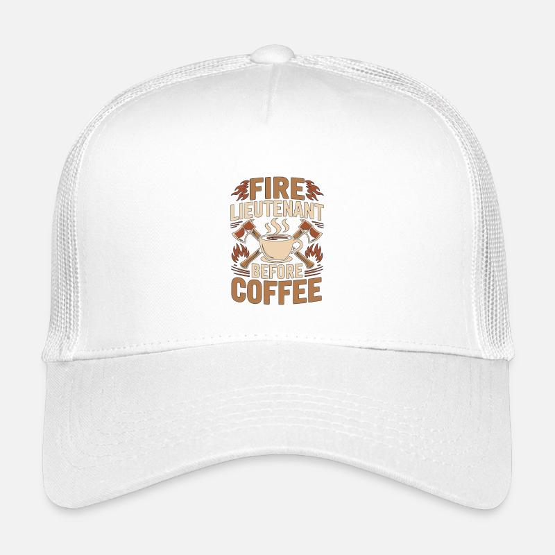 Fire Lieutenant Before Rescue Team Coffee Lover Kids’ Trucker Cap
