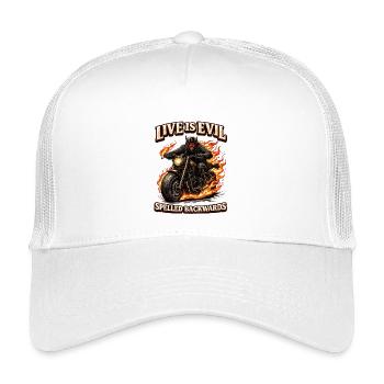 Live Is Evil Spelled Backwards - Kids’ Trucker Cap - white - Front