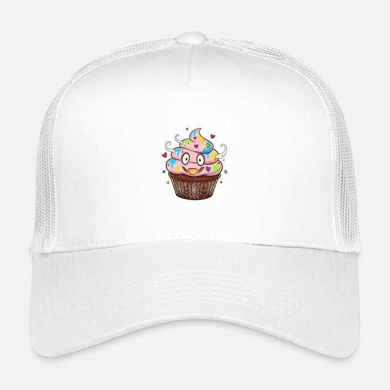 Bunter Cupcake mit Augen & Farben Kinder Trucker-Cap