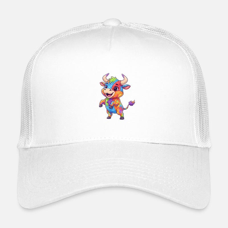Explosion colorée des couleurs de vache Casquette trucker enfant