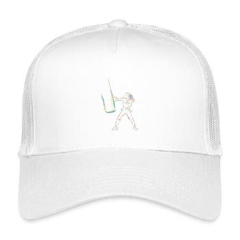 Dessin de boxeur - Casquette trucker enfant - blanc - Devant