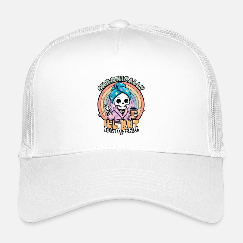 Fibromyalgie-Bewusstsein chronisch kranker Skelett - Kinder Trucker-Cap - Weiß