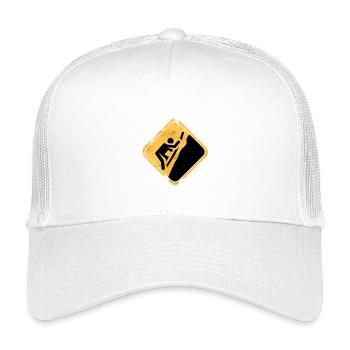 Signe d’alerte jaune pour l’escalade - Casquette trucker enfant - blanc - Devant