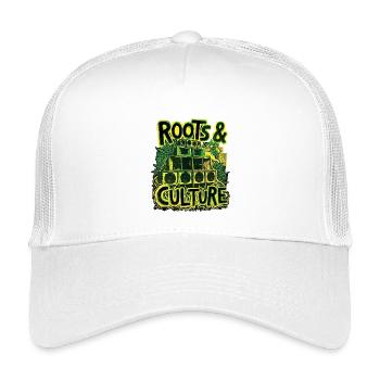 Roots Culture Dub Reggae - Kinder Trucker-Cap - Weiß - Vorne