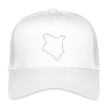 Kenya map outline - Kids’ Trucker Cap - white - Front