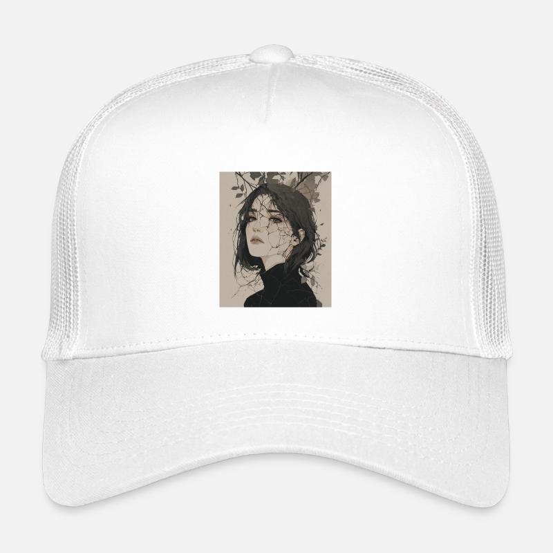 Zerbrochenes Blätterporträt Kinder Trucker-Cap