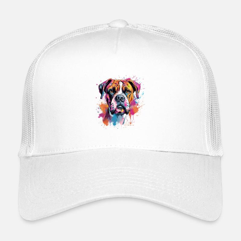 Splash Art Boxer-Hund Bunt Kinder Trucker-Cap