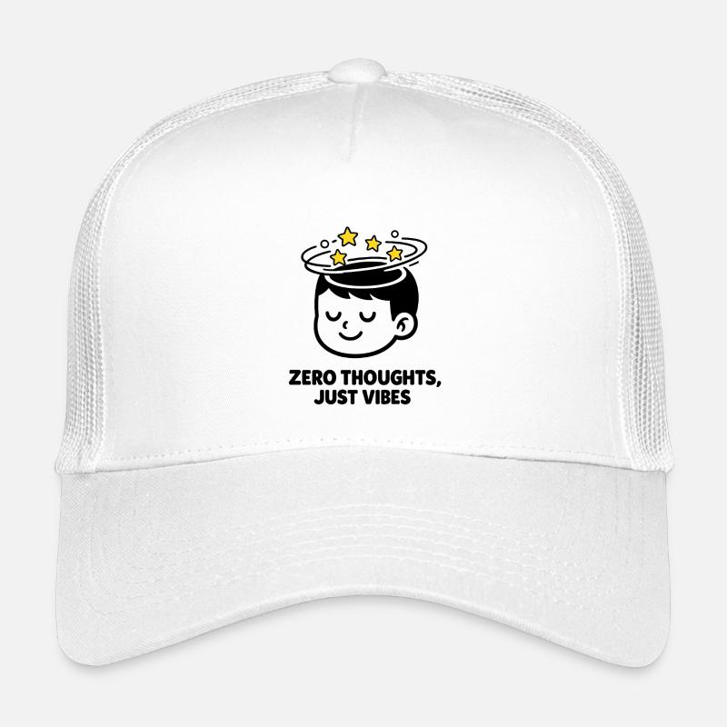 Null Gedanken, nur Vibes - Kinder Trucker-Cap - Weiß