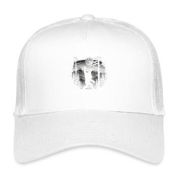 Bigfoot Rock On Sign Sasquatch Yeti Rock And Roll - Kinder Trucker-Cap - Weiß - Vorne