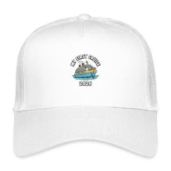 Meine erste Kreuzfahrt 2026 - Kinder Trucker-Cap - Weiß - Vorne