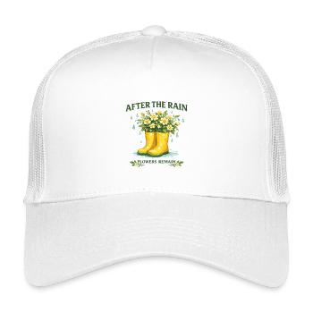 Après la pluie, les fleurs restent Blumen Vintage - Casquette trucker enfant - blanc - Devant