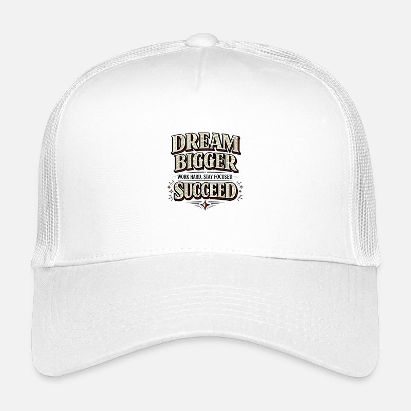 Dream Bigger Succeed Motivational Saying Retro Kids’ Trucker Cap