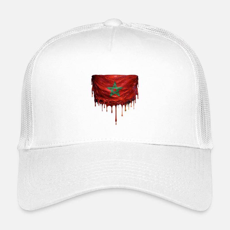 Morocco Flag Drop Art Kids’ Trucker Cap