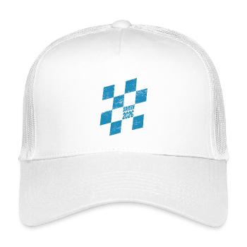 Bayern 2026 Rauten blau weiß - Kinder Trucker-Cap - Weiß - Vorne