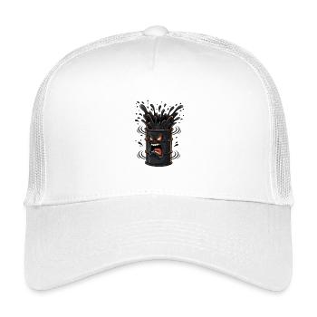 Éclaboussure de réservoir d’huile en colère - Casquette trucker enfant - blanc - Devant
