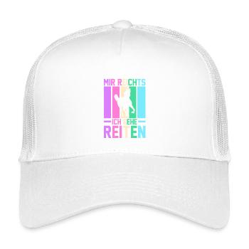 Reiten Pferdeliebhaber Reiterhof Pferde - Kinder Trucker-Cap - Weiß - Vorne