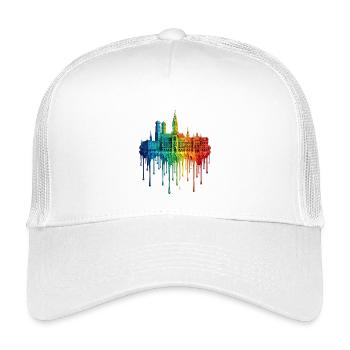 Munich mit farbenfroh verlaufender Farbe - Kinder Trucker-Cap - Weiß - Vorne