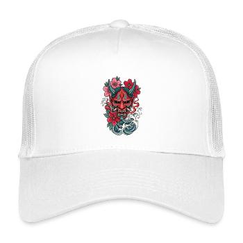 Hannya – Yōkai Demon - Kids’ Trucker Cap - white - Front