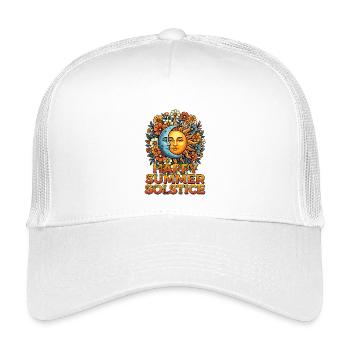 Litha Pagan: Sommersonnenwende, Mittsommer, Mittsommer, Mittsommer. - Kinder Trucker-Cap - Weiß - Vorne