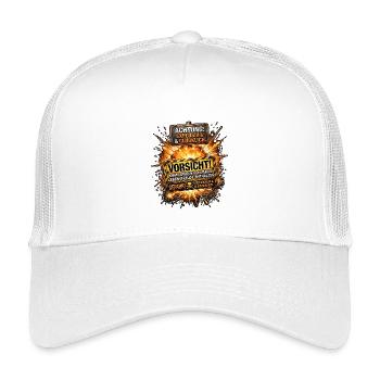 Explosiv Und Glücklich Pyro - Kinder Trucker-Cap - Weiß - Vorne
